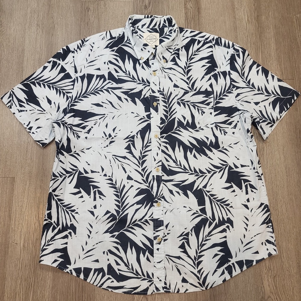 St John's Bay Men's Hawaiian Shirt 100% Cotton Made in India Size XXL-Excellent!